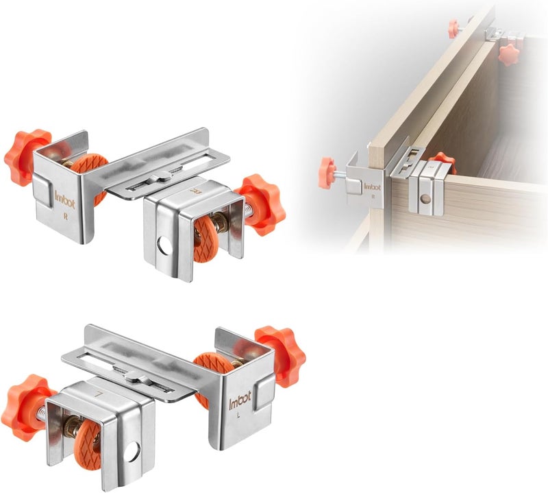 Imbot Drawer Front Installation Clamps， Adjustable Cabinet Drawer Mounting Hardware Clamps For Home Bedroom Woodworking Tools, Living Room Drawer Panel Installation - Image 1